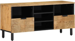 vidaXL - Tv-meubel - 100x33x46 - cm - massief - mangohout - bruin