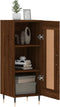 vidaXL - Dressoir - 34,5x34x90 - cm - bewerkt - hout - bruin - eikenkleur