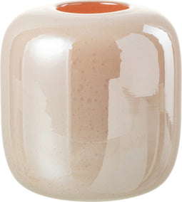 J-Line vaas Julien - glas - oranje/roze - small - Ø 17 cm