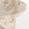Mica Decorations Finnos Schaal op Voet - H11 x Ø25 cm - Marmer - Beige