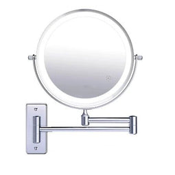 Make-Up Spiegel - Batterij - Chroom - 1-5x Vergroting