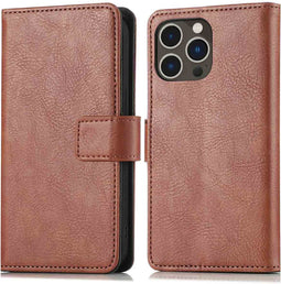 iMoshion Hoesje Geschikt voor iPhone 14 Pro Max Hoesje Met Pasjeshouder - iMoshion Luxe Bookcase - Bruin