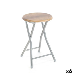 Kruk Confortime Hout Metaal 30 x 30 x 46 cm (6 Stuks)