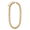 Orelia - Ketting gourmette schakel breed 1cm - 40,5cm met giftbox