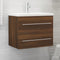 vidaXL - Wastafelkast - 60x38,5x48 - cm - bewerkt - hout - bruin - eikenkleur