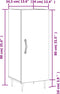 vidaXL - Dressoir - 34,5x34x90 - cm - bewerkt - hout - grijs - sonoma - eikenkleurig