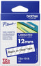 Brother TZe-131S - Labeltape - Gelamineerd - 12 mm zwart op transparant (4 m)