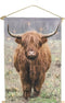 Countryfield - wanddoek - Schotse Hooglander - LED - - S - 40x 60 cm