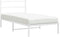 vidaXL - Bedframe - met - hoofdbord - metaal - wit - 100x200 - cm