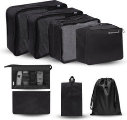 Comfytravel Verpakkingskubussen Set - Koffer Rugzak Organizer - 8-delig - Zwart