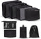Comfytravel Verpakkingskubussen Set - Koffer Rugzak Organizer - 8-delig - Zwart