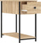 vidaXL - Nachtkastje - 30x60x60 - cm - bewerkt - hout - sonoma - eikenkleurig