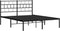 vidaXL - Bedframe - met - hoofdbord - metaal - zwart - 150x200 - cm