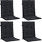vidaXL - Stoelkussens - 4 - st - lage - rug - ruitpatroon - stof - zwart