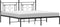 vidaXL - Bedframe - met - hoofdbord - metaal - zwart - 180x200 - cm