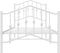 vidaXL - Bedframe - met - hoofd- - en - voeteneinde metaal - wit - 90x190 - cm