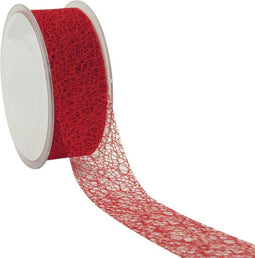 Lint - 38mm - 20m - Honeycomb - rood
