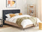 IZERNORE - Bed - Donkergrijs - 140 x 200 cm - Stof