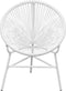 vidaXL - Tuinmaanstoel - poly - rattan - wit