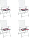 vidaXL - Tuinstoelkussens - 4 - st - 50x50x3 - cm - oxford - stof - ruitpatroon - rood
