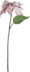 PTMD Leaves Plant Poinsettia Kunsttak - 13 x 27 x 70 cm - Velvet roze
