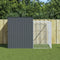 vidaXL - Hondenhok - met - ren - 214x253x181 - cm - gegalvaniseerd - staal - antraciet