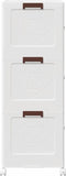 vidaXL - Opbergbox - stapelbaar - met - wielen - 3-laags - 75 - L - 64x39,5x110,5 - cm