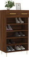 vidaXL - Schoenenkast - 60x35x105 - cm - bewerkt - hout - bruin - eikenkleur