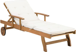 JAVA - Strandstoel - Lichte houtkleur/Creme - Acaciahout