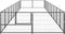 vidaXL - Hondenkennel - 20 - m² - staal - zwart