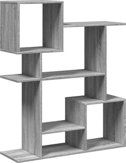 vidaXL - Kamerscherm - / - boekenkast - 92x29x112 - cm - hout - grijs - sonoma