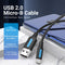 Vention COLBH USB-kabel USB 2.0 2 m USB A Micro-USB B Zwart