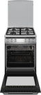 Inventum VFG5020GRVS - Vrijstaand gasfornuis - 4 kookzones - 62 liter - Zilver/Zwart