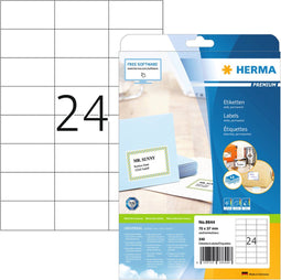 Etiket herma 8644 70x37mm premium wit 240stuks