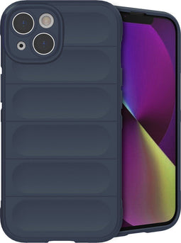 iMoshion Hoesje Geschikt voor iPhone 14 Hoesje Siliconen - iMoshion EasyGrip Backcover - Donkerblauw