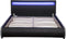 Juskys Sevilla - Gestoffeerd bed - 140 x 200 cm - LED Verlichting - Zwart