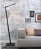 GOOD&MOJO Vloerlamp Andes - Zwart/Wit - 72x47x176cm - Scandinavisch,Bohemian - Staande lampen voor Woonkamer - Slaapkamer