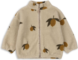Konges Sløjd Jody Teddy Jacket/Jas met fleece - Mon Grand Citron - Maat 5-6 jaar