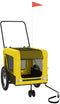 vidaXL - Hondenfietstrailer - oxford - stof - en - ijzer - geel - en - zwart
