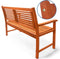 Casaria Tuinbank - Eucalyptushout 120x60x90cm - FSC®-gecertificeerd