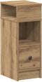 vidaXL - Nachtkastje - met - lade - 25x31x66 - cm - artisanaal - eikenkleurig