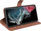 Lunso - Geschikt voor Samsung Galaxy S23 Ultra - cover bookcase hoes - Bruin