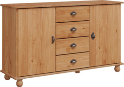 vidaXL - Dressoir - 'ASKIM'133,5x40x79 - cm - Massief - Vurenhout