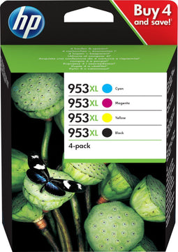 HP 953XL - Inktcartridge - Hoge Capaciteit - Zwart Cyaan Magenta Geel (4-pack)