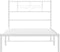 vidaXL - Bedframe - met - hoofdbord - metaal - wit - 90x190 - cm