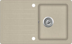 vidaXL - Gootsteen - enkele - bak - graniet - beige