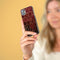 iMoshion Hoesje Geschikt voor iPhone SE (2022) / SE (2020) / 8 / 7 / 6s / 6 Hoesje Siliconen - iMoshion Design hoesje - Goud / Rood / Brick Red Honeycomb