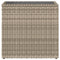 vidaXL - Tuinbijzettafel - glasblad - 58x27,5x55 - cm - poly - rattan - lichtgrijs