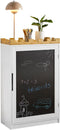 SoBuy KMB43-W - Kindercommode - 3 opbergplanken + schoolbord - Wit