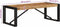 vidaXL - Salontafel - 100x50x35 - cm - massief - ruw - mangohout